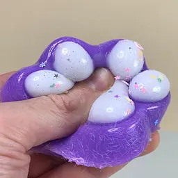 Сквіш антістрес UFT Squish Cat Paw Fluffy 6 Пухнаста лапка Purple - мініатюра 4