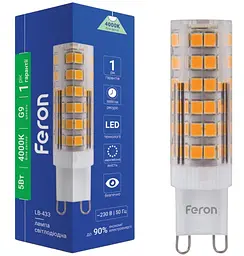 Лампа свiтлодiодна Feron LB-433 5Вт G9 4000K (25767)