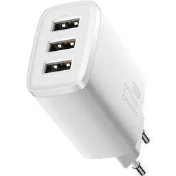 Зарядний пристрій Baseus Compact Charger 3U 17W EU white (CCXJ020102)