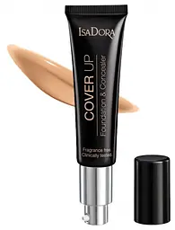 Тональна основа - консилер для обличчя IsaDora Cover Up Foundation & Concealer, відтінок 62 (Nude Cover), об'єм 35 мл (492810) - мініатюра 2