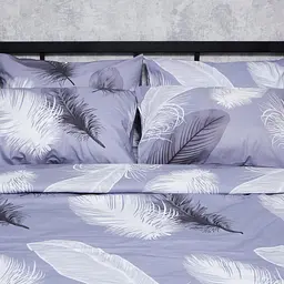 Комплект постільної білизни Moon&Star Бязь Gold Люкс Soft Plumes Сімейний 143х210х2 наволочки 2х70х70 - мініатюра 3