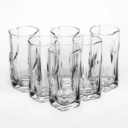 Набір склянок для напоїв Yiwu Luna Glasses 6 штук по 270 мл для лимонадів соку води коктейлів склянки скляні HP-17-63