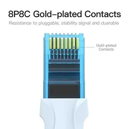 Патч-корд 3м, RJ-45 cat 5e UTP blue Vention (VAP-A10-S300) - мініатюра 7