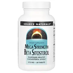 Фітостероли Source Naturals Beta Sitosterol 375 mg Mega Strength, 60 капсул