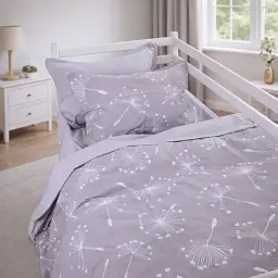 Дитяча постільна білизна JUNIOR Poplin grey dandelions (2200012797334)