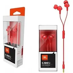 Гарнітура дротова JBL C100SI червона 8 мм C100SI-red - мініатюра 2