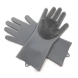 Силіконова рукавичка Gloves for washing dishes для миття посуду Grey (10508)