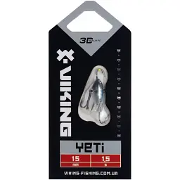 Балансир Viking Fishing Yeti Ice Jig 15mm 1.5g #03 Light Blue Glam - мініатюра 2