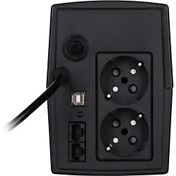 Джерело безперебійного живлення 2E DD650, 650VA/360W, LCD, USB, 2xSchuko - мініатюра 3
