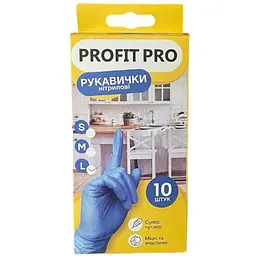 Рукавички нітрилові Profit! L 10 шт Синя