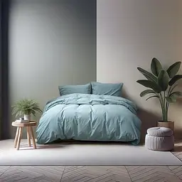 Постільна білизна Lotus Home Washed cotton - Kansas блакитний євро - мініатюра 2