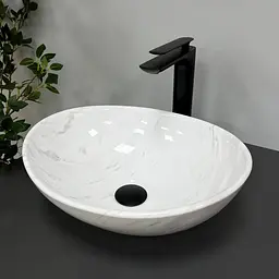 Умивальник VBI Parma marble nature glossY накладний VBI-011007, Мармур - мініатюра 2