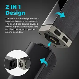 Саундбар HoYLluDLL KY2020D 2.0, Bluetooth, ARC, Optical, 32" - мініатюра 3