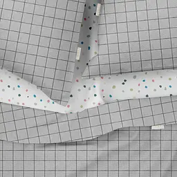 Комплект постільної білизни Cosas полуторний з простирадлом на резинці GREY GEOMETRY CS6 160 x 220 см (CellAshgrey_El-ColorBlots_160) - мініатюра 3