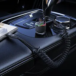 Автомобільний зарядний пристрій Hoco NZ17A USB/2 Type-C PD 50W з кабелем Type-C чорний - мініатюра 6