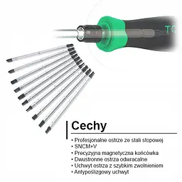 Набір викрутка з насадками 20 в 1 TOPTUL (PH,PZ,SL,Hex,Torx) GAAI2101 - мініатюра 4