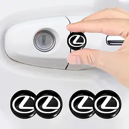 Наклейка з логотипом Lexus для автоключів d=15 мм Пластикова об'ємна (Завод) - мініатюра 3