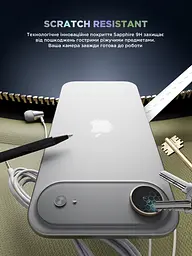 Захисне скло для камери Apple iPhone 17 Air, Supreme BI, золотий колір, з рамкою, глянцеве скло для захисту лінз, протиударне, прозоре, з клейовим шаром по контуру, не впливає на якість фото, ArmorStandart (ARM86450) - мініатюра 5