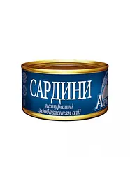 Сардина атлантична натуральна з додаванням олії Арктика 335 г - мініатюра 1