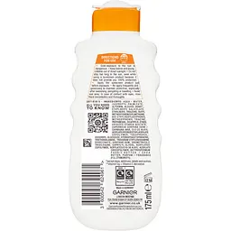 Сонцезахисне водостійке молочко Garnier Ambre Solaire Зволоження 24 години, SPF 50+, 175 мл - мініатюра 2