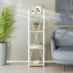 Етажерка 4/34 Ferrum-decor Серії Коннект 120x34x28 білий ДСП Дуб Артізан 16мм (FRD-104279)