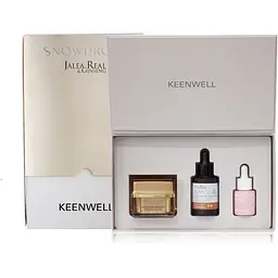 Набір для обличчя Keenwell Snow Drops Jalea Real ревіталізуючий: денний крем + сироватка-концентрат для обличчя + сироватка-концентрат навколо очей