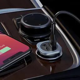 Адаптер автомобільний HOCO Wise road dual port car charger set NZ4 2USB, 4.8A - мініатюра 2