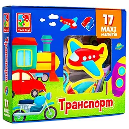 Набір магнітів Vladi Toys Maxi Транспорт 17 шт. VT3106-26 
