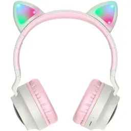 Навушники Hoco Bluetooth Stereo W27 Cat Ear gray/pink - мініатюра 2