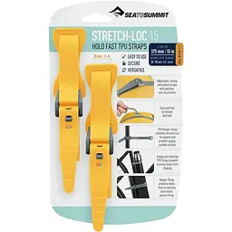 Набір стяжок Sea To Summit Stretch-loc 15 20mmx375mm 2 Pack Yellow (1033-STS ASLSTRP20X450YW)