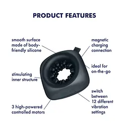Мастурбатор Satisfyer Ring Stroker, 12 режимів вібрації, універсальний, компактний - мініатюра 5