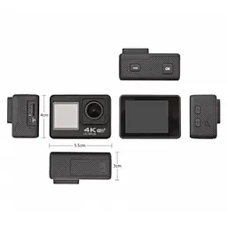 Екшн-камера з двома дисплеями Action Camera Q60 16MP 4K 60 FPS - мініатюра 4