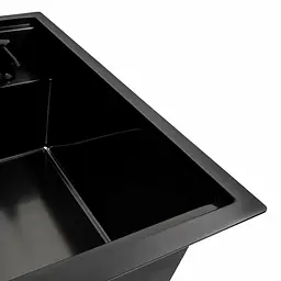 Кухонна мийка CM 50x50 прихована PVD чорна Platinum Handmade, Чорний - мініатюра 5