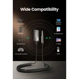 Bluetooth трансмітер Ugreen Bluetooth 5.0 Aux with mic CM309 UGREEN Black (70601) - мініатюра 10