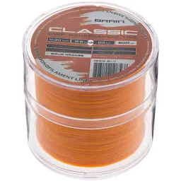Волосінь Brain Classic Carp Line (solid orange) 600 м 0.30 мм 20 lb 8.8 кг - мініатюра 2