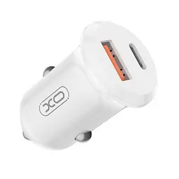 Автомобільне зарядне пристрій XO CC69 Mini Smart A+C 30W Car Charger Білий