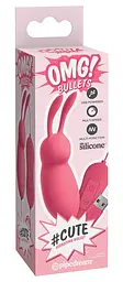 Віброяйце Pipedream OMG Bullet #Cute у формі кролика з рухомими вушками, 8.2х2.5 см - мініатюра 2