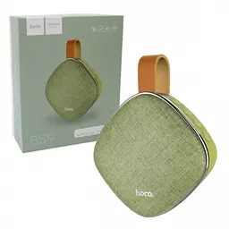 Колонка бездротова плоска квадратна зелена Bluetooth HOCO BS9 Light textile - мініатюра 2