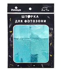 Шторка для фотозони PELICAN "Квадрат голограма" 1х2м блакитний "Квадрат голограма" #234