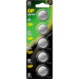 Батарейка Gp CR2450 Lithium 3.0V x 1 (відривається) (CR2450-8U5 / 4891199063954)