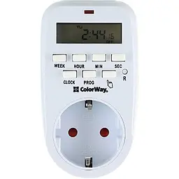 Таймер-розетка СolorWay 16A 3680W електронний тижневий 7D (CW-STE01-7D)