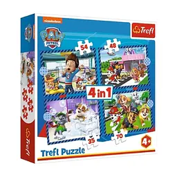Пазл Trefl Paw Patrol Собачі справи 4 in 1 (35, 48, 54, 70) елемента (5900511346503)