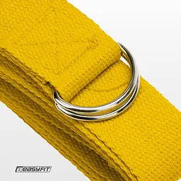 Ремінь для йоги EasyFit жовтий - мініатюра 4