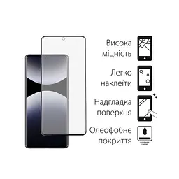 Скло захисне Dengos Full Glue Xiaomi Redmi Note 14 Pro (black) (TGFG-382) - мініатюра 2