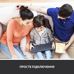 Клавіатура Logitech K400 Plus Wireless Touch Black (920-007145) - мініатюра 5