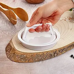 Прес для бургерів та котлет ручна прес-форма для гамбургерів, Kitchen Master Білий 87320 - мініатюра 6