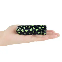 Вібратор для клітора Lovetoy Heart Massager Glow In The Dark 8.5 см чорний - мініатюра 11