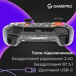 Геймпад GamePro бездротовий прозорий (GPX13T) - мініатюра 14