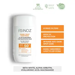 Сонцезахисний флюїд для обличчя Sinoz Dark Spot Control проти темних плям SPF 50+ 50 мл - мініатюра 2