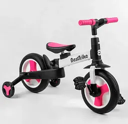 Велосипед-трансформер 55475 Best Trike колеса PU 10”, батьківська ручка, знімні педалі, в коробці (6989228360049) - мініатюра 5